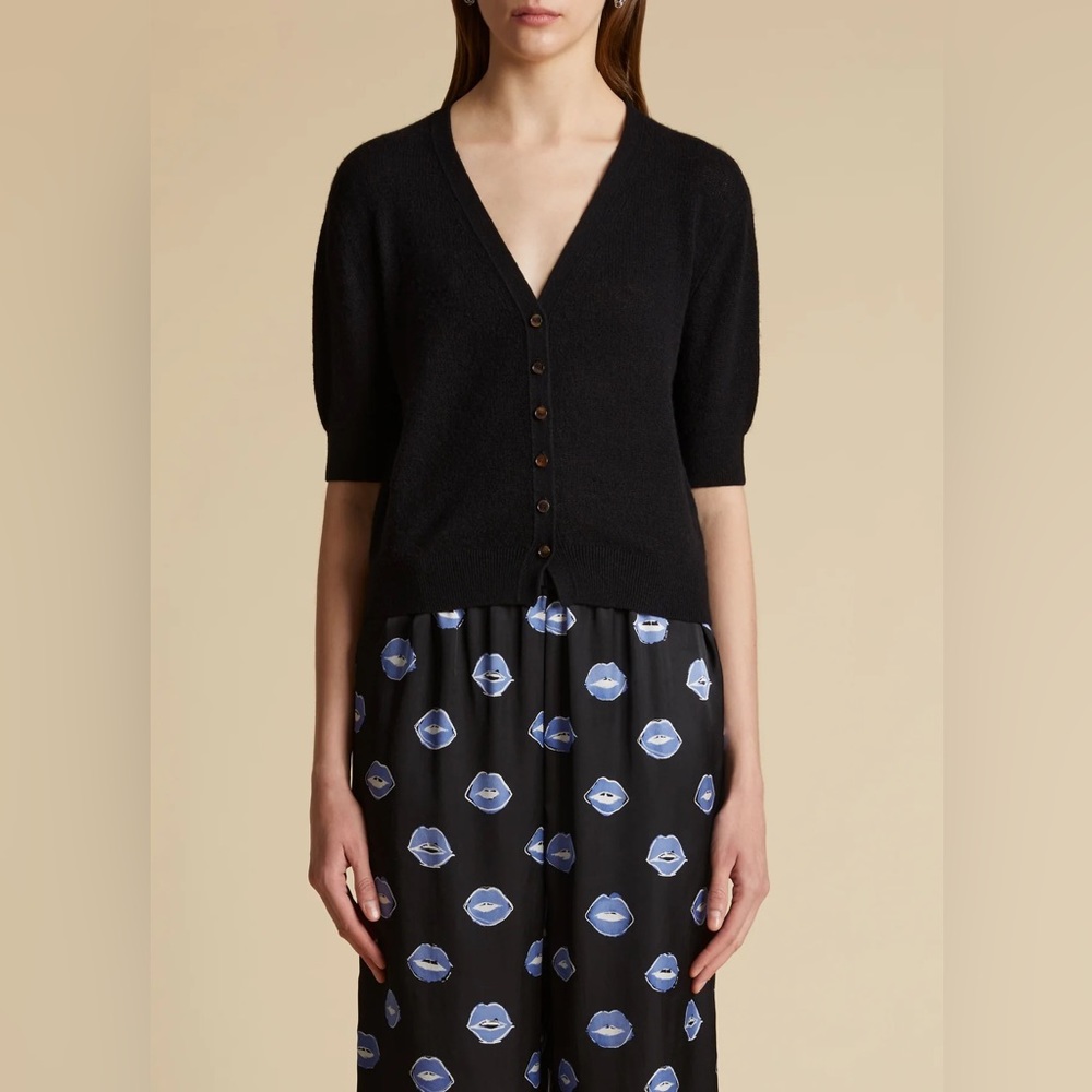 CDG Black short sleeve cardigan